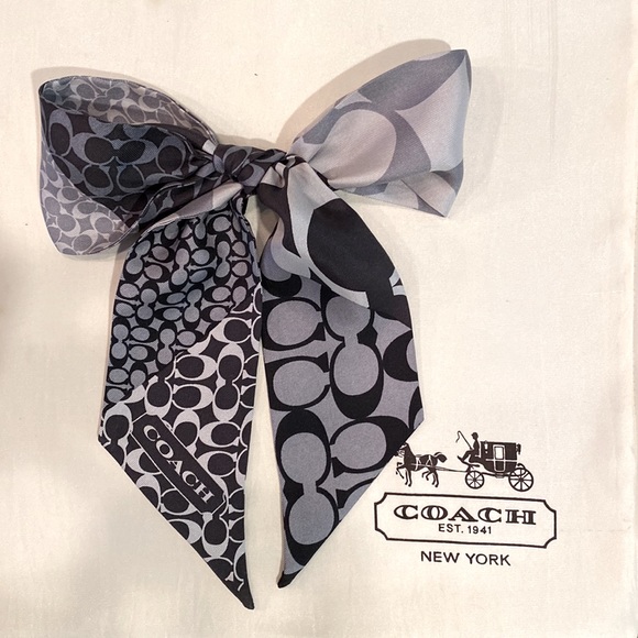 Coach | Accessories | Coach Silk Twilly Pony Scarf Classic C Logo In A Variety Of Sizes | Poshmark